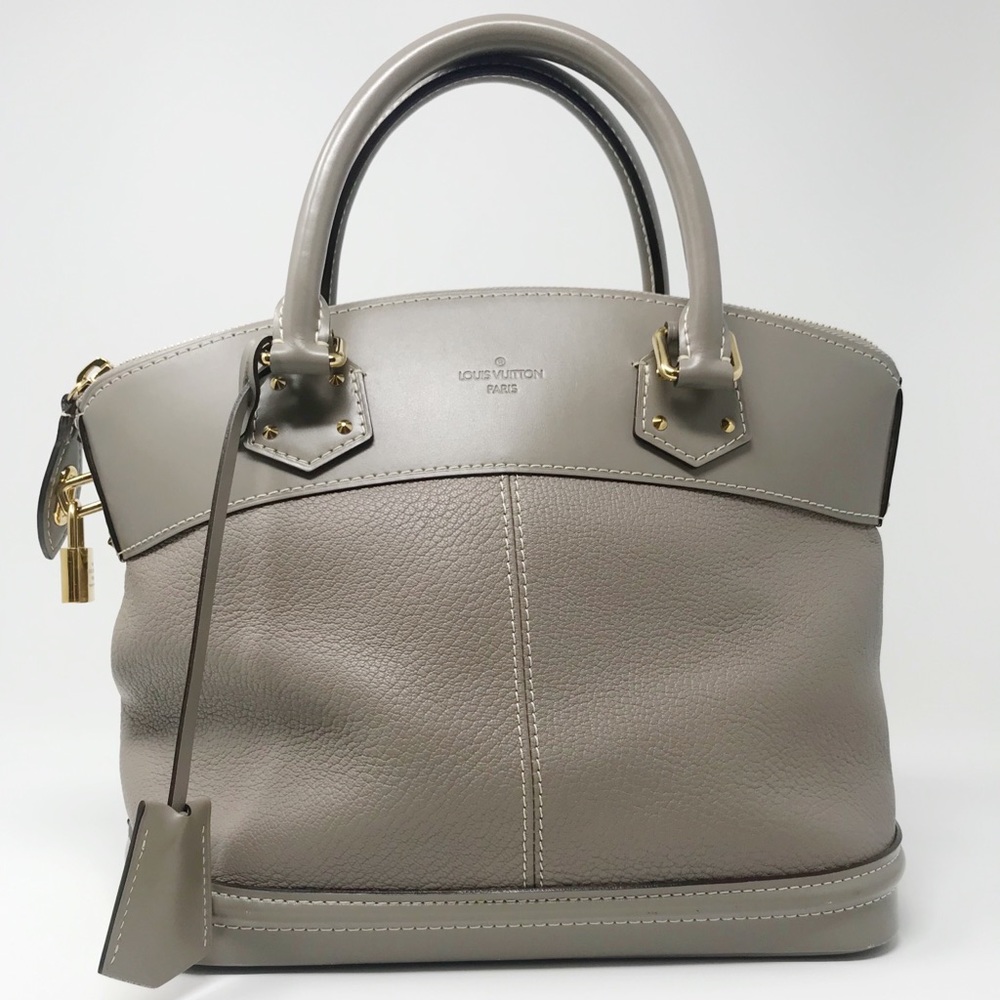 Grey Louis Vuitton Suhali Locket Handbag